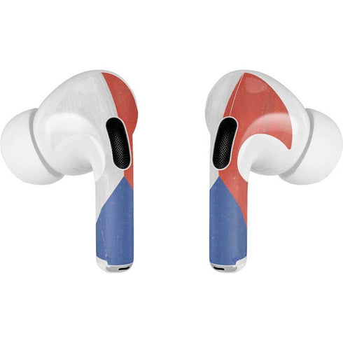 Czech Republic Flag Distressed AirPods Pro 2nd Gen Skin